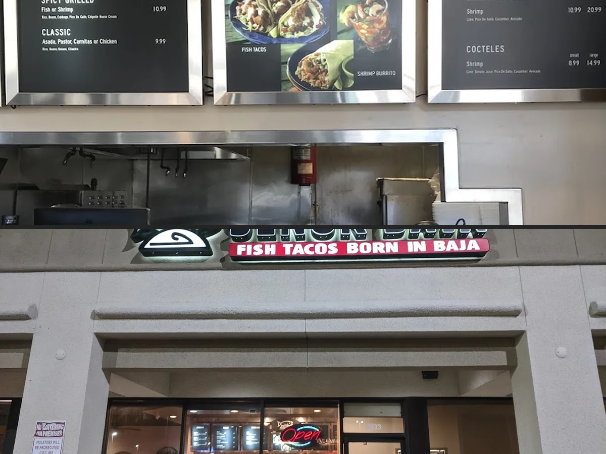Tables set for dine-in meals