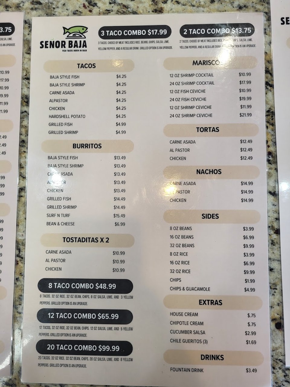Fish tacos and Baja-style plates