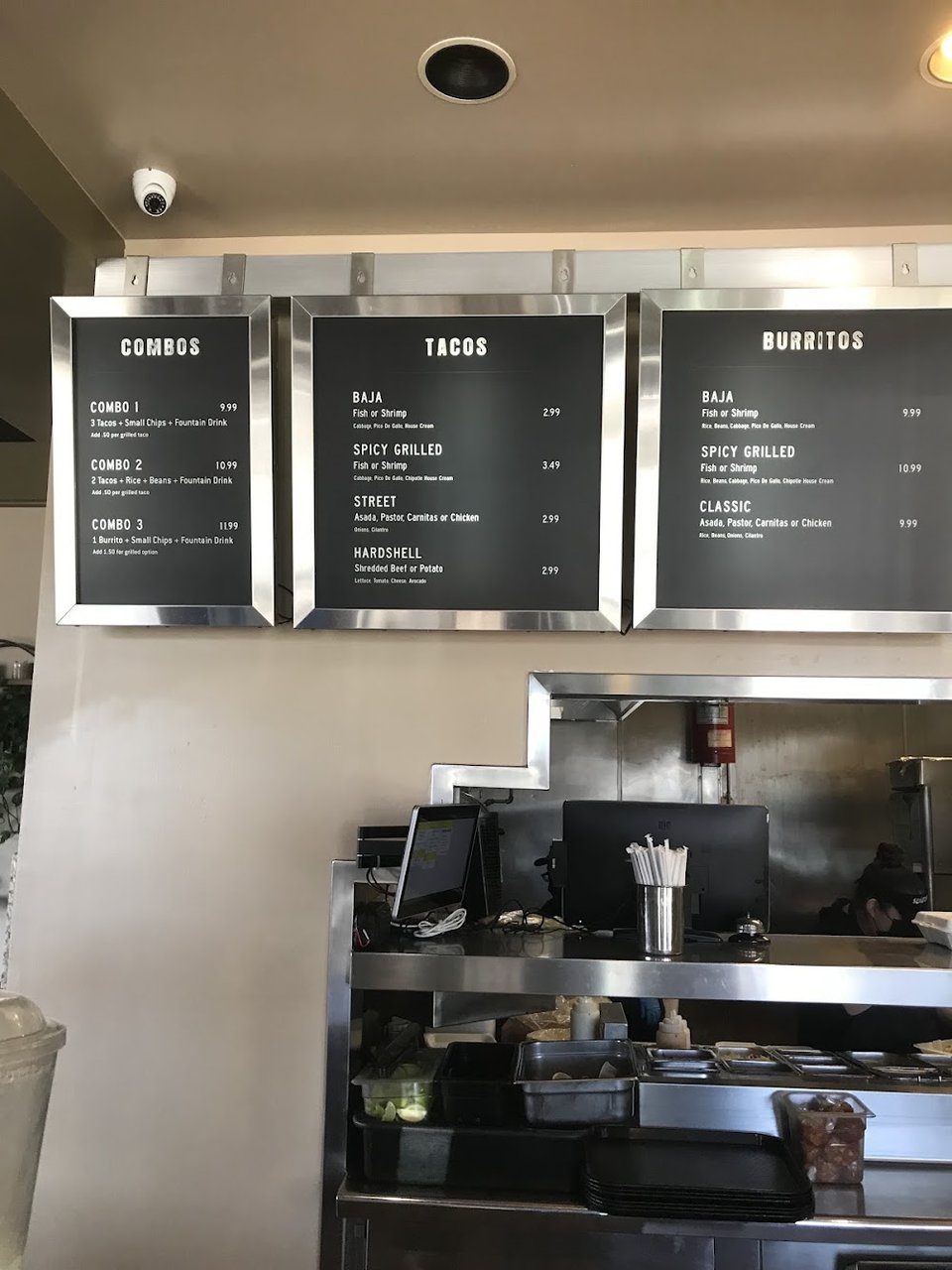 Mexican food served for lunch or dinner